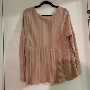 SO Women's Blush Long Sleeve Blouse